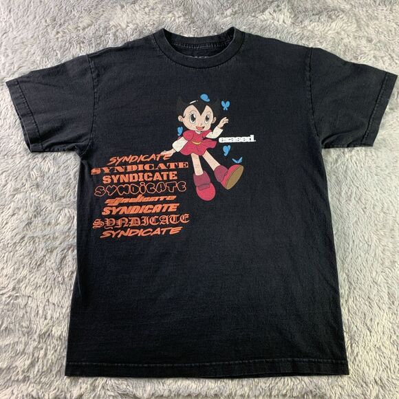 Erased Syndicate Project Shirt Mens Medium Black Short Sleeve Astro Girl Anime - Picture 2 of 9